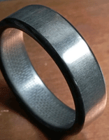 Narrow Uni Carbon Fiber Ring - Polished